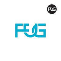 brev fug monogram logotyp design vektor