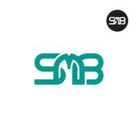 brev smb monogram logotyp design vektor