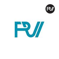 brev pvi monogram logotyp design vektor