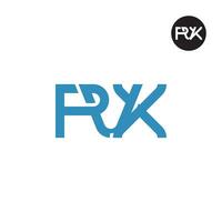 Brief pvx Monogramm Logo Design vektor