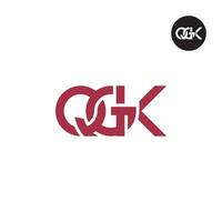 Brief qgk Monogramm Logo Design vektor