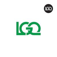 Brief lgq Monogramm Logo Design vektor