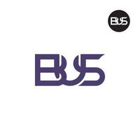 brev buss monogram logotyp design vektor