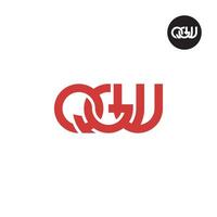 brev qgw monogram logotyp design vektor