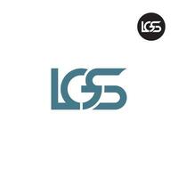 brev lgs monogram logotyp design vektor