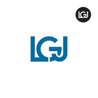 Brief lgj Monogramm Logo Design vektor