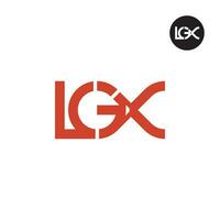 brev lgx monogram logotyp design vektor