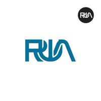 Brief rwa Monogramm Logo Design vektor