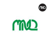 brev mnq monogram logotyp design vektor