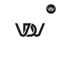 brev vdv monogram logotyp design vektor