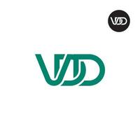 Brief vdd Monogramm Logo Design vektor
