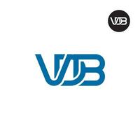 Brief vdb Monogramm Logo Design vektor