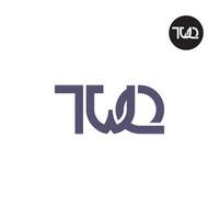 brev twq monogram logotyp design vektor