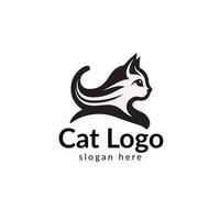 elegant katzenartig Emblem Darstellen ein stilisiert Katze Logo zum modern branding Zwecke vektor