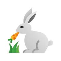 Hase Symbol im Gradient füllen Stil mit hoch Vektor Qualität geeignet zum ui und Frühling Bedürfnisse