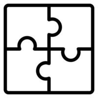 Puzzle-Liniensymbol vektor