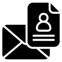 Mail-Glyphe-Symbol vektor