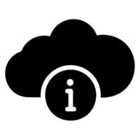 Cloud-Computing-Glyphensymbol vektor