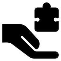 Puzzle-Glyphe-Symbol vektor