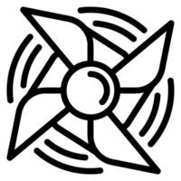 Symbol für die Windmühlenlinie vektor
