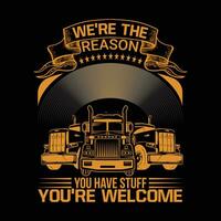 Trucker, LKW, LKW Treiber, Trucker Typografie Grafik T-Shirt Design Vektor zum drucken