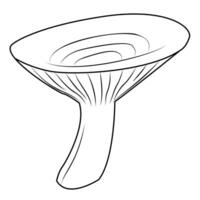 mjölk svamp. svart och vit isolerat. årgång. vektor illustration