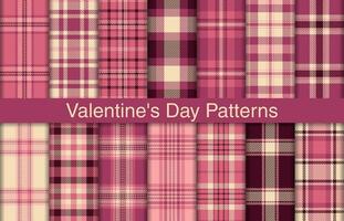 Valentinsgrüße Tag modisch Textil- Design von prüfen texturiert Material zum Shirt, Kleid, Anzug, Verpackung Papier drucken, Einladung leer. vektor