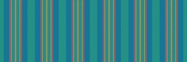 Stück Streifen Linien Stoff, anpassen Textur Muster Vektor. Ostern Textil- Vertikale nahtlos Hintergrund im cyan und Minze Farben. vektor