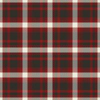 Kunde Plaid prüfen Textur, Lizenzgebühren Muster nahtlos Vektor. Zeichnung Tartan Stoff Textil- Hintergrund im rot und Weiß Farben. vektor