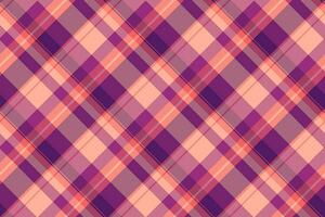 sömnad kolla upp mönster sömlös, modern tartan vektor tyg. sjaskig textur bakgrund textil- pläd i röd och rosa färger.