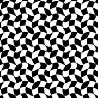 schwarz und Weiß Schach Welle abstrakt Muster. Prüfer Tafel Strudel Hintergrund. vektor