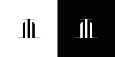 modern och lyx tm logotyp design vektor