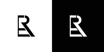 modern och unik brev er initialer logotyp design vektor