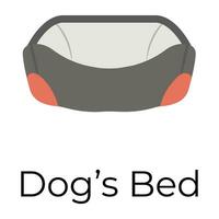trendig hund säng vektor