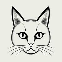 süß Katze Vektor schwarz und Weiß Karikatur Charakter Design Sammlung. Weiß Hintergrund. Haustiere, Tiere.