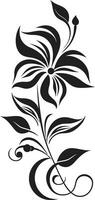 minimalistisch Blütenblatt skizzieren Hand gezeichnet Vektor Symbol elegant Vektor blühen schwarz minimalistisch Logo