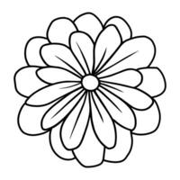 Hand gezeichnet einfach Blume Illustration vektor