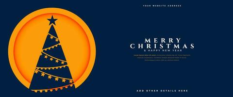 dekorativ fröhlich Weihnachten und Neu Jahr Vorabend festlich Jahreszeit Banner Design vektor
