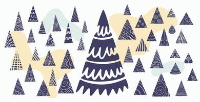 Pack von Weihnachten Baum Symbole Design zum Weihnachten Dekoration vektor