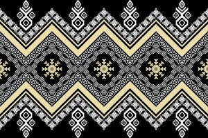 ethnisch Zahl aztekisch Stickerei Stil. geometrisch Ikat orientalisch traditionell Kunst Musterdesign zum ethnisch Hintergrund, Hintergrund, Mode, Kleidung, Verpackung, Stoff, Element, Sarong, Grafik, Vektor Illustration