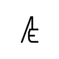 premie design logotyp med första ae för företag branding och Övrig vektor