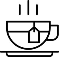 Tee Gliederung Vektor Illustration Symbol