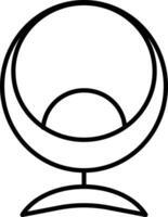 Dekor Stuhl Gliederung Vektor Illustration Symbol