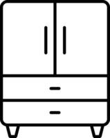 Kabinett Gliederung Vektor Illustration Symbol