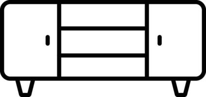 Lager Tabelle Gliederung Vektor Illustration Symbol