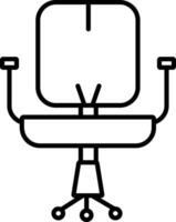 Büro Stuhl Gliederung Vektor Illustration Symbol