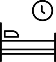 Hotel Zimmer Gliederung Vektor Illustration Symbol