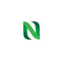 n alfabet natur logotyp design begrepp vektor