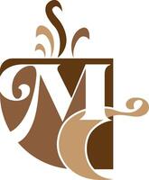 mc Brief Kaffee Geschäft Logo Design Unternehmen Konzept vektor