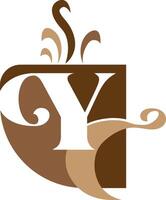 yc Brief Kaffee Geschäft Logo Design Unternehmen Konzept vektor